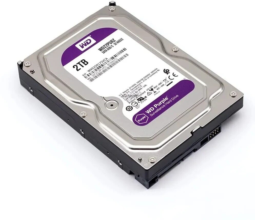 Жесткий диск WD Purple , 2ТБ, HDD, SATA III, 3.5" - фото №20