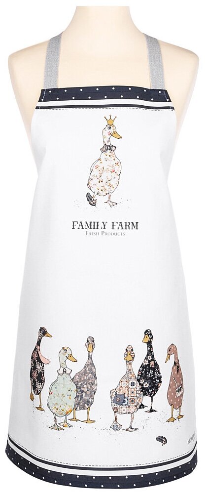 Фартук family farm, 100% х/б, белый, твил, пропитка Santalino (175855)