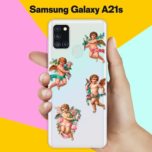 Силиконовый чехол Ангелочки на Samsung Galaxy A21s силиконовый чехол ангелочки на samsung galaxy a10