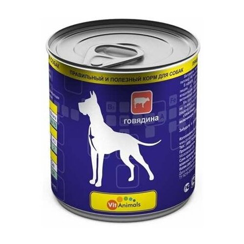 Vitanimals Консервы для Собак Говядина 12х750гр
