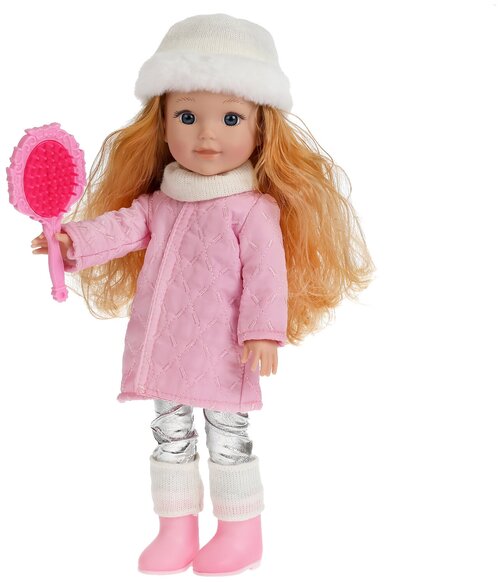 Кукла классическая катерина 38 см 100 фраз в зимнем костюме карапуз EB38D-WN-40343
