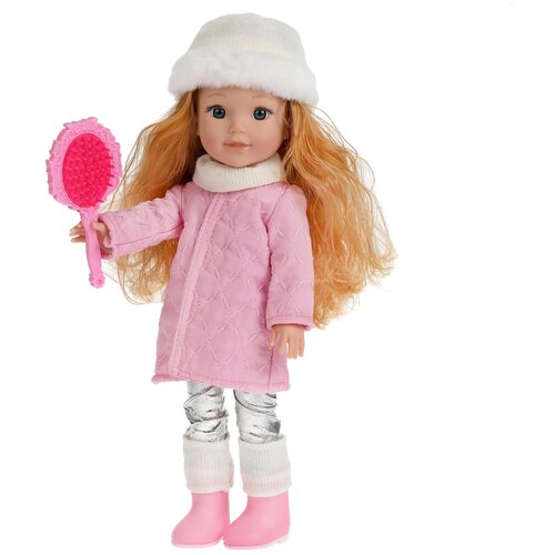 Кукла классическая катерина 38 см 100 фраз в зимнем костюме карапуз EB38D-WN-40343