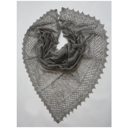 фото Паутинка "первые цветы" - оренбургский пуховый платок оренбургский пуховый платок (оренбургшаль)