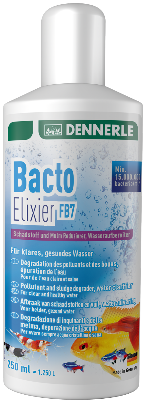 Добавка бактерий для воды Dennerle Bacto Elixier FB7, 250 мл, на 1250 л