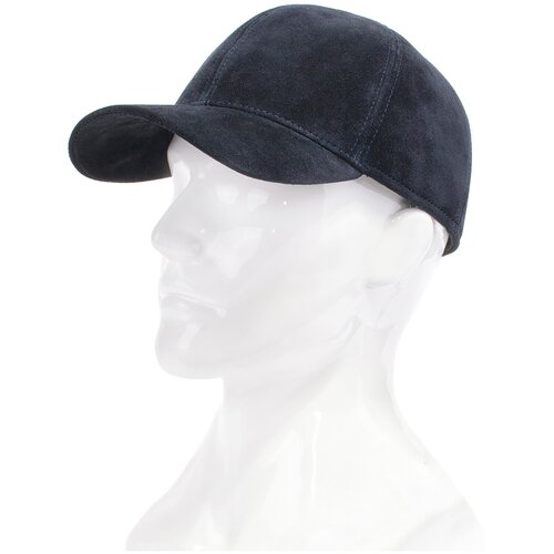 фото Бейсболка antar 209113 из натуральной замши с овчиной, размер 60-61, синий