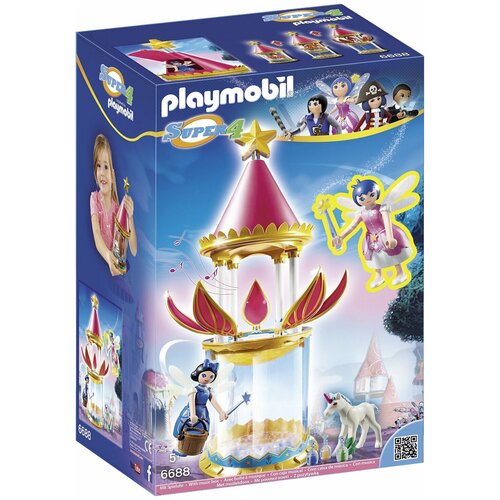 фото Набор с элементами конструктора playmobil super 4 6688 цветочная башня с твинкл