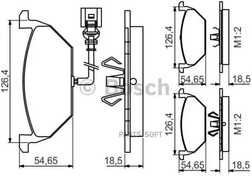 BOSCH 0 986 495 213 дисковые колодки передние PREMIUM2