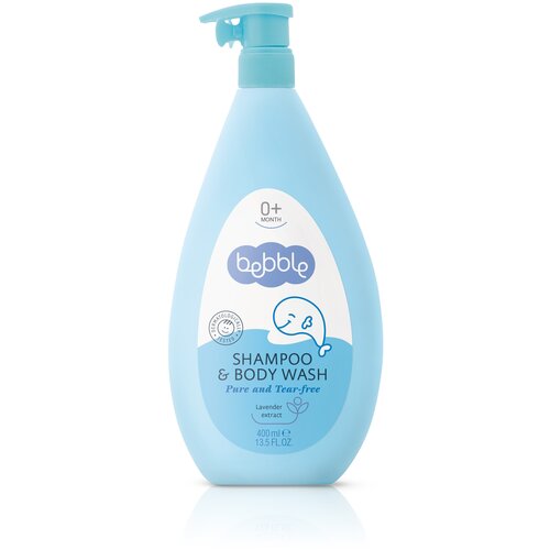 Шампунь для волос и тела детский Shampoo  & Body Wash Bebble 0+ 400 мл