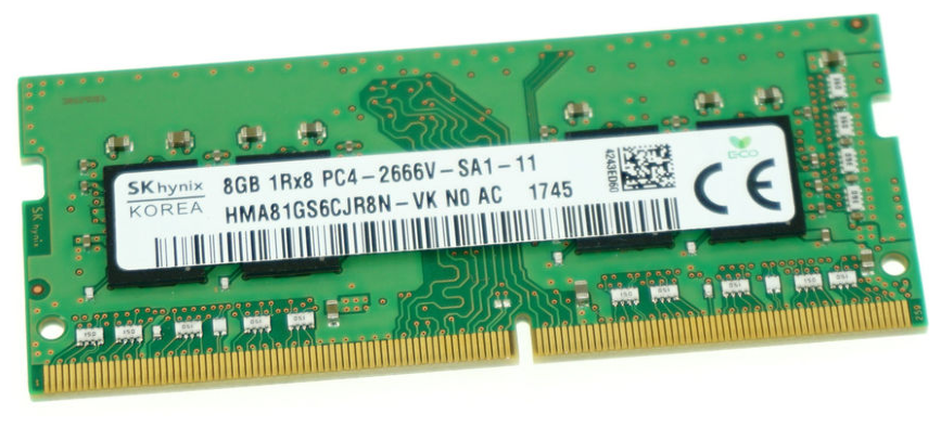 Оперативная память DDR4 8Gb 2666 Mhz SK Hynix HMA81GS6CJR8N-VK N0 AD PC4-2666 So-Dimm для ноутбука