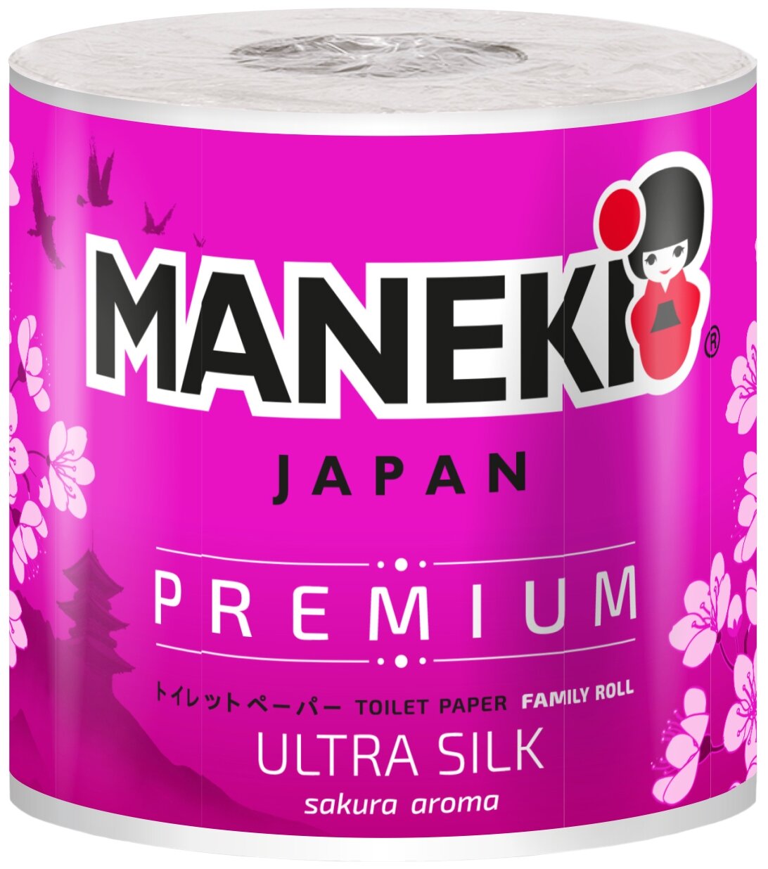 Бумага туалетная Maneki Sakura с ароматом cакуры 10 рулонов 3 слоя - фото №2