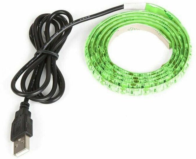 Зеленая светодиодная лента 1м (USB) Огонек OG-LDL09 - фотография № 1