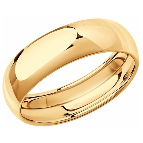 фото Кольцо обручальное sokolov красное золото, 375 проба, размер 17