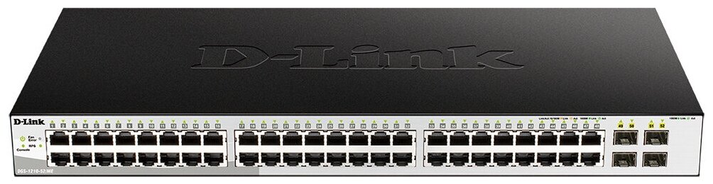 Коммутатор D-Link Managed Gigabit Switch with 48 10/100/1000Base-T + 4 SFP Ports DGS-1210-52/ME/B1 .