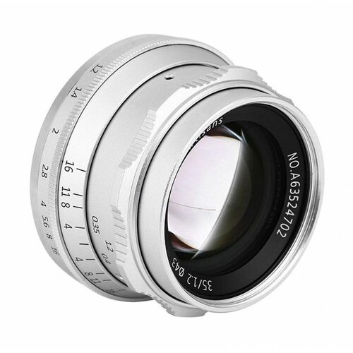 Объектив 7artisans 35mm F12 micro 43 серебряный 803000₽
