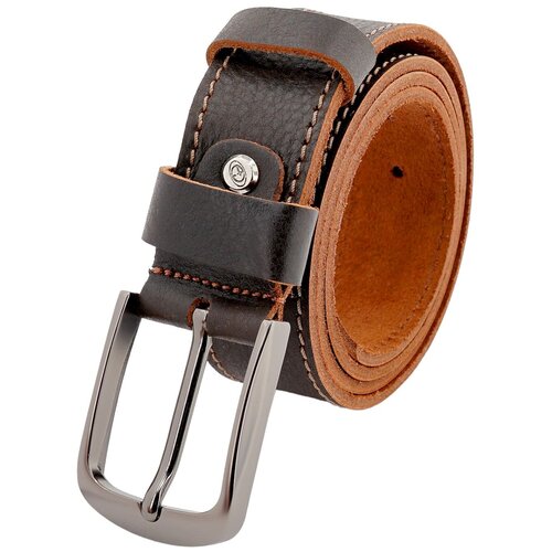 фото Ремень мужской из мягкой натуральной кожи premium шириной 38 мм с классической пряжкой и длиной 105 см (арт. 3476) dnka