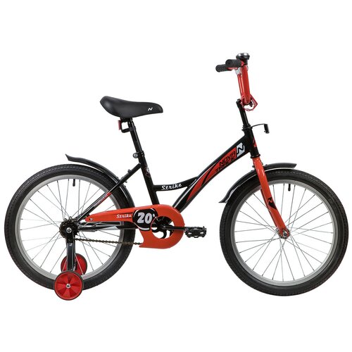 Детский велосипед Novatrack Strike 20 (2020) черный/красный 11 (требует финальной сборки) детский велосипед novatrack strike 14 2020 черный зеленый 8 требует финальной сборки