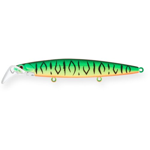 Воблер Минноу Strike Pro Scooter Minnow 110F, цвет: GC01S Mat Tiger, (EG-186F#GC01S)