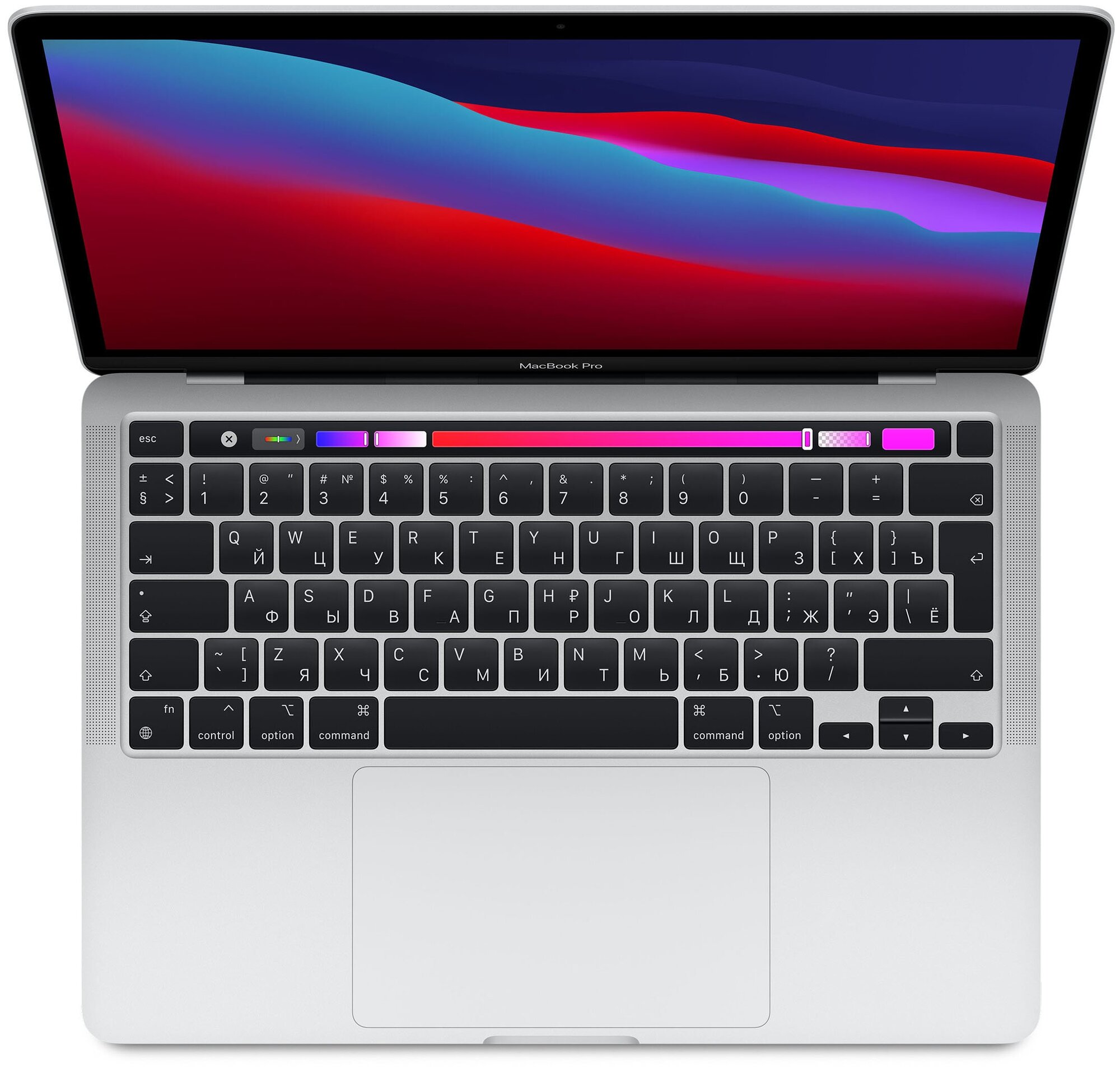 13.3" Ноутбук Apple MacBook Pro 13 Late 2020 (2560x1600, Apple M1 3.2 ГГц, RAM 8 ГБ, SSD 256 ГБ, Apple graphics 8-core), MYDA2RU/A, серебристый