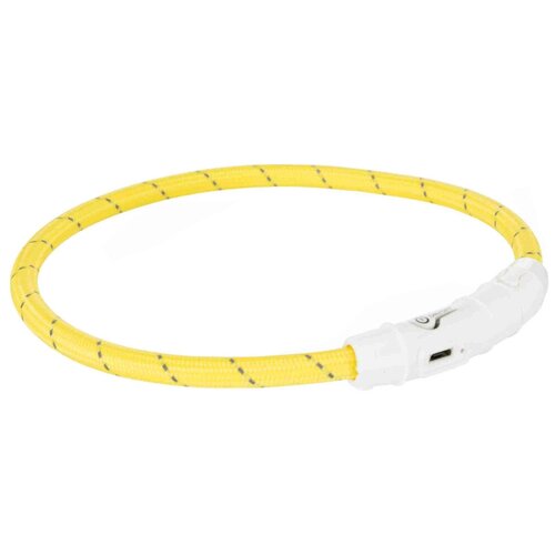 Для ежедневного использования ошейник TRIXIE USB Flash Light M-L 12691-12707, обхват шеи 45-45 см, желтый, M