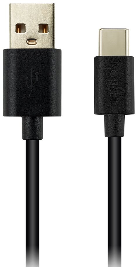 Кабель Canyon, USB - USB Type-C, 1А, 1.8м, Черный CNE-USBC2B - фото №1
