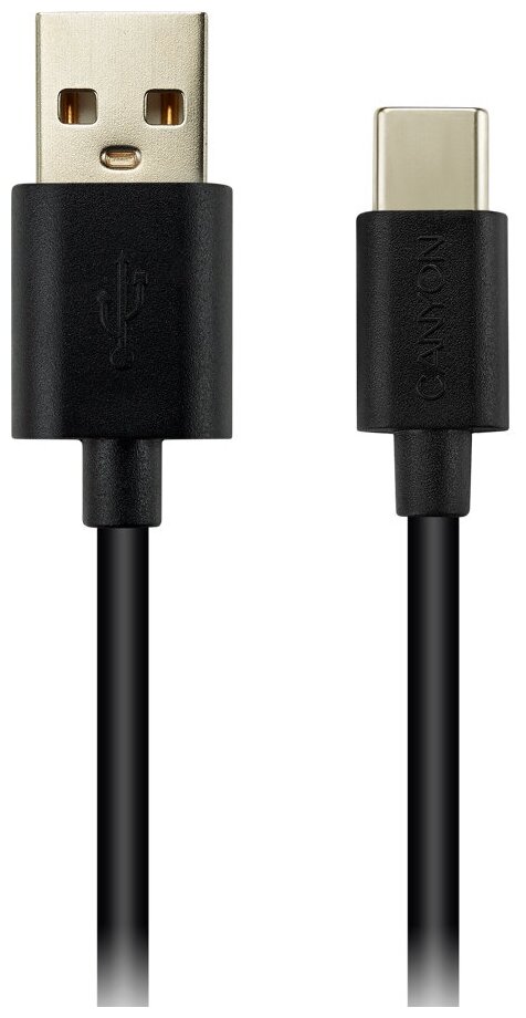 Кабель Type C/usb 2.0 Power & Data output, 5V 1A, OD 3.2mm, PVC Jacket, 1.8m, black Canyon (cne-usbc