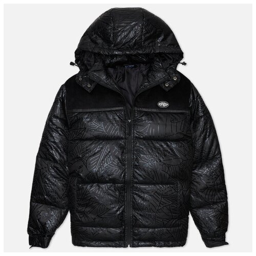 фото Мужской пуховик ripndip griffith hooded puffer чёрный, размер xl