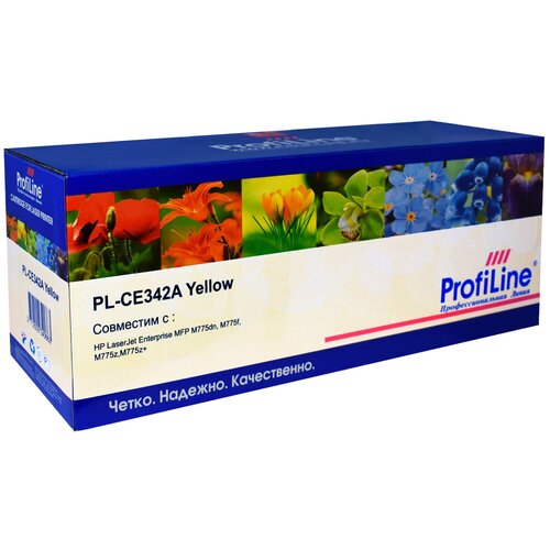 Картридж ProfiLine PL-CE342A-Y, 16000 стр, желтый картридж profiline pl c9393ae y 1540 стр желтый