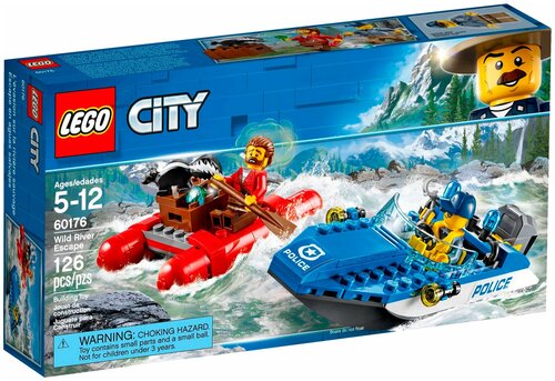 LEGO City 60176 Бегство по горной реке, 126 дет.