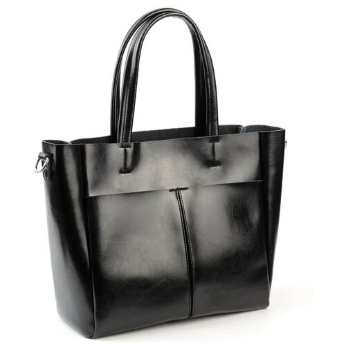 Женская кожаная сумка 1685 Блек (115932)