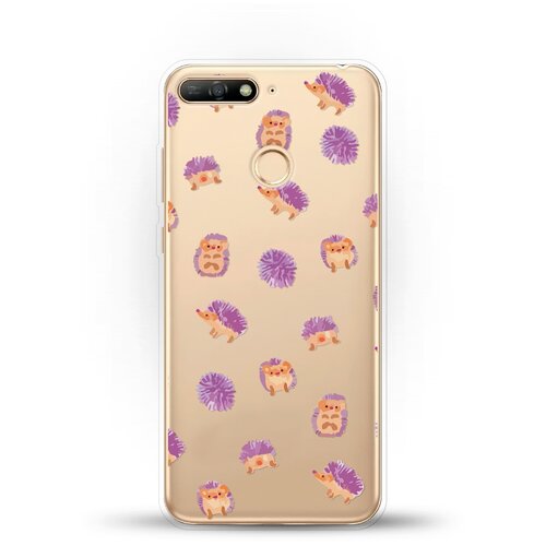 фото Силиконовый чехол узор из ёжиков на honor 7c andy & paul