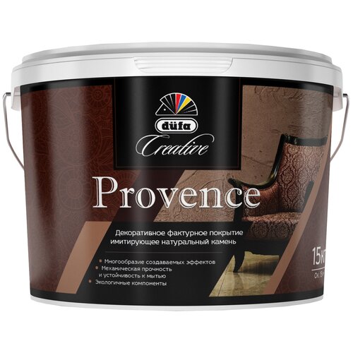 Декоративное покрытие Dufa Creative Provence, 0.1 мм, белый, 15 кг