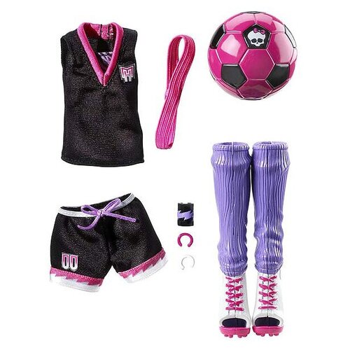 Аутфит модная одежда куклы Монстер Хай Клодин Вульф скрим униформа футбол, Monster High Outfit fashion pack Scream Uniforms Clawdeen's Soccer