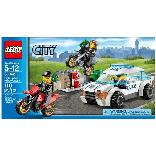 lego technic 42091 полицейская погоня 120 дет Конструктор LEGO City 60042 Полицейская погоня на высокой скорости, 110 дет.