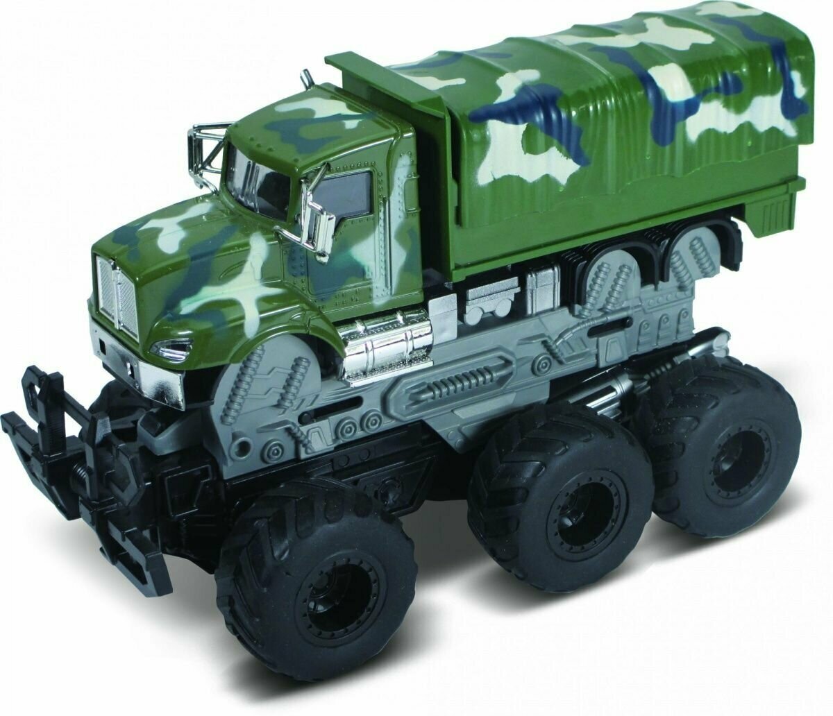 Военная техника с краш-эффектом, кабина die-cast, фрикционная, 6х6, 1:43