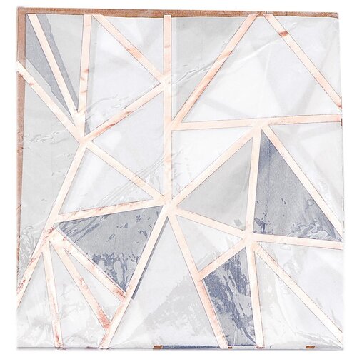 фото Салфетки бумажные "геометрия" 33х33 см, набор 16 шт, тиснение розовое золото 4327964 страна карнавалия