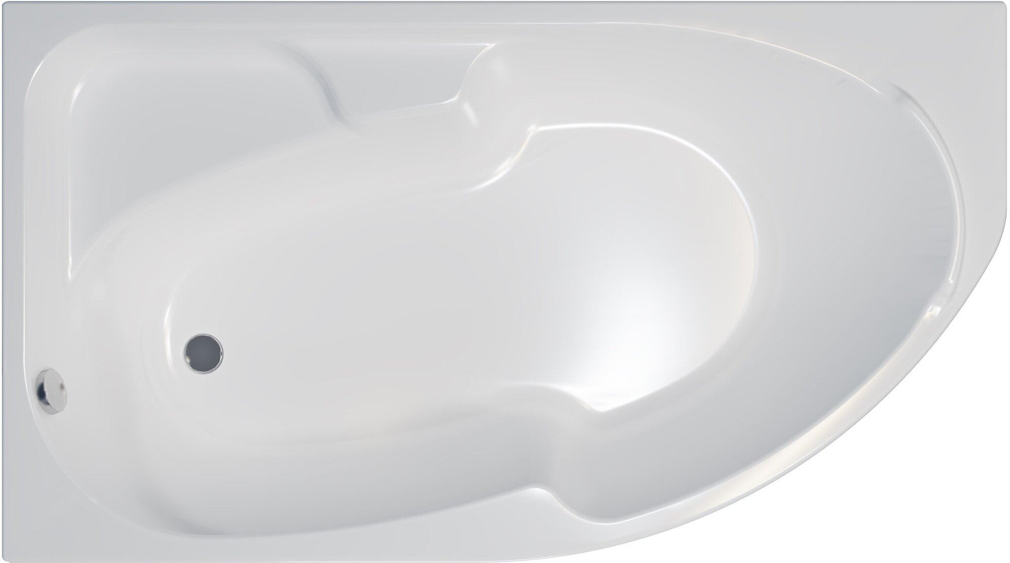Ванна акриловая Triton София 170х95 левая, ассеметрия (комплектация: ванна, каркас, экран лицевой), слив-перелив полуавтомат в подарок