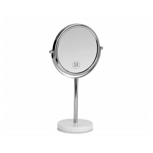 Зеркало косметическое увеличительное настольное X5 ANDREA HOUSE BA71007 хром d200х340