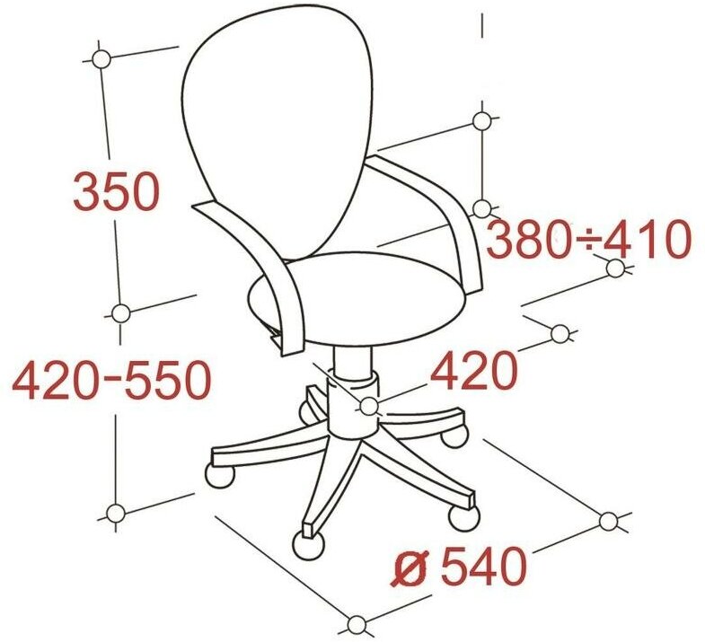Кресло детское БЮРОКРАТ CH-W299, на колесиках, ткань [ch-w299/lb/tw-55] - фото №4