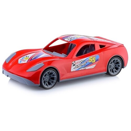 машинка гоночная рыжий кот turbo v max синий металлик 40 см пластик и 5852 Машинка гоночная Рыжий кот Turbo V-MAX, красная, 40 см, пластик (И-5856)