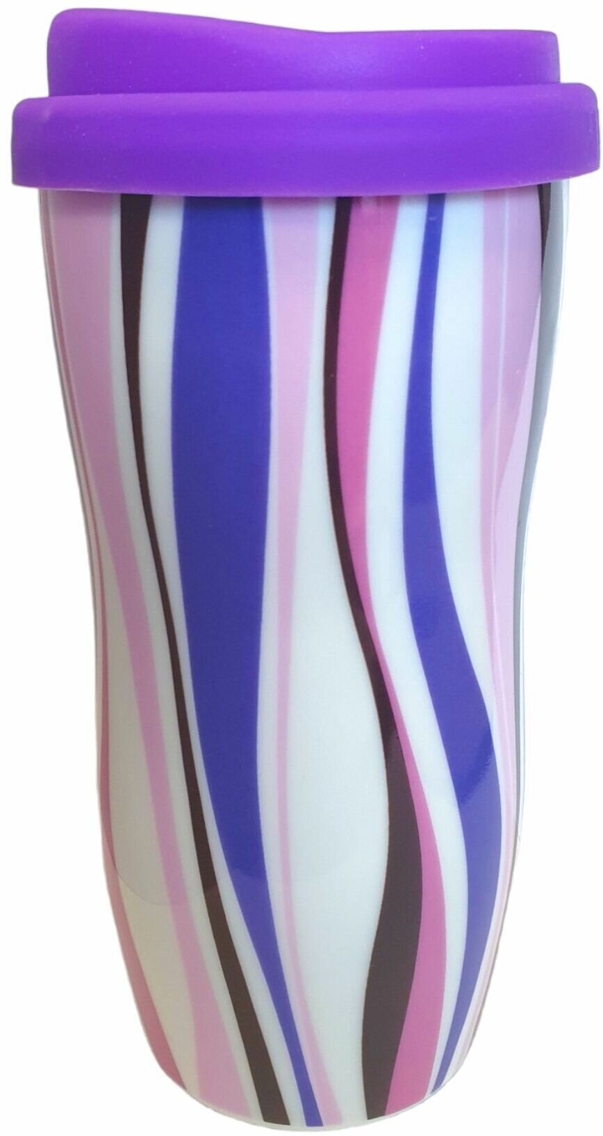 FLEX MODE Стакан-термос (керамика, силикон),фиолетовая - фотография № 1