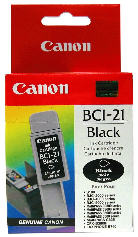 Картридж Canon BCI-21BK, 0954A002