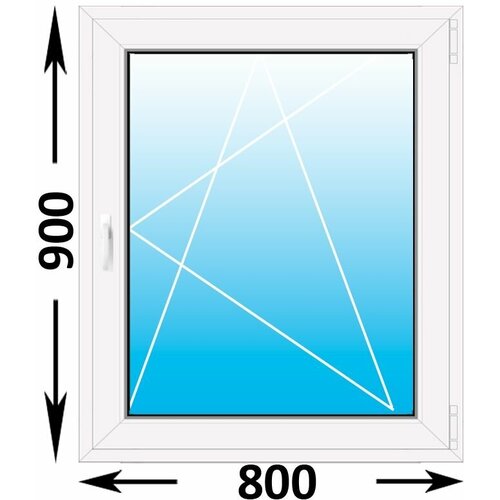 Пластиковое окно Melke одностворчатое 800x900 (ширина Х высота) (800Х900) окна пластиковые пвх 60 мм размер 500мм 500мм одностворчатое поворотно откидное стеклопакет двухкамерный 4 10 4 10 4 цвет графит