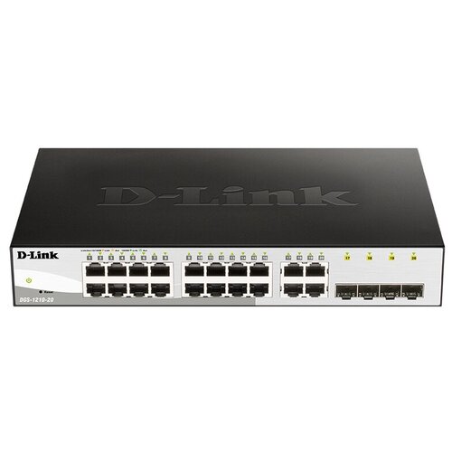 D-Link DGS-1210-20 F1A Настраиваемый коммутатор WebSmart с 16 портами 10 100 1000Base-T и 4 комбо-портами 100 1000Base-T SFP