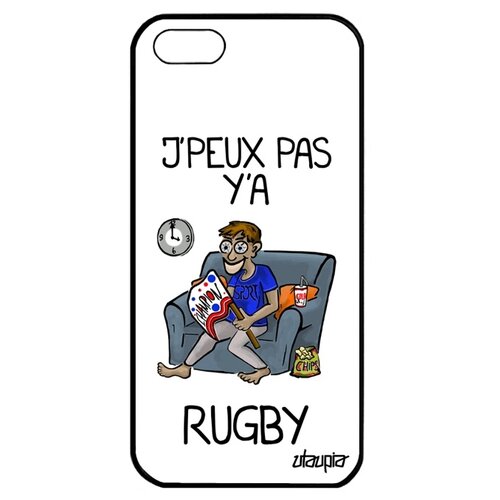 фото Чехол на смартфон apple iphone 5 5s se, "не могу - смотрю регби!" болельщик игра utaupia