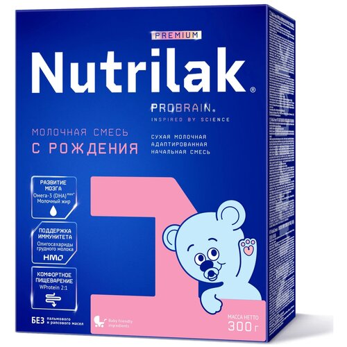 Смесь Nutrilak Premium 1, с 0 до 6 месяцев, 300 г, 300 мл