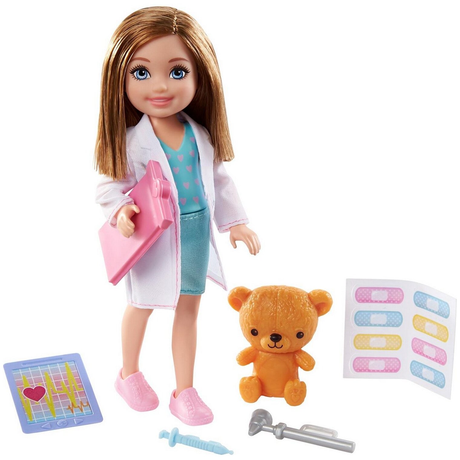 Набор Barbie Карьера Челси кукла+аксессуары Доктор GTN88
