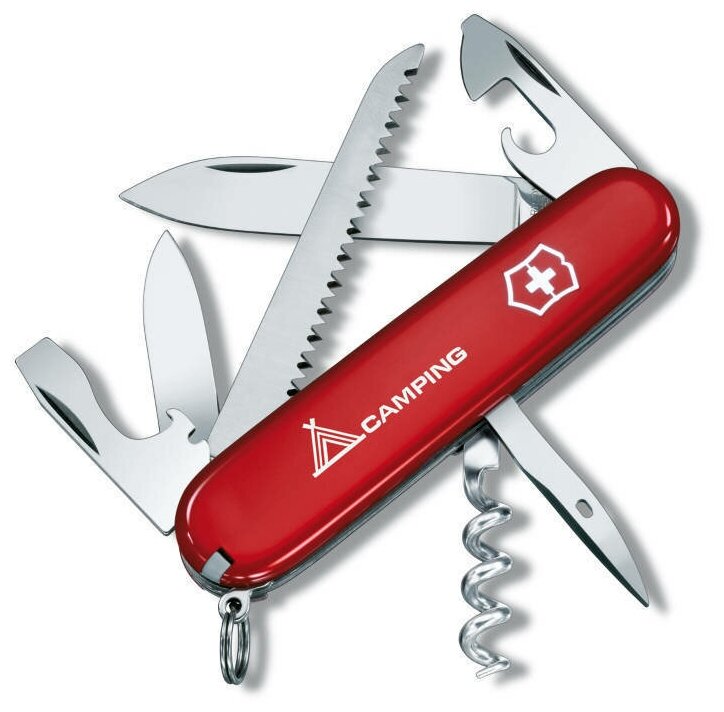 Нож перочинный Victorinox Camper Camping (1.3613.71) 91мм 13функций красный карт.коробка - фото №1
