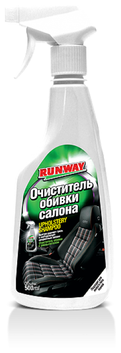 RUNWAY Очиститель обивки салона автомобиля RW5057, 0.5 л, 0.54 кг, прозрачный