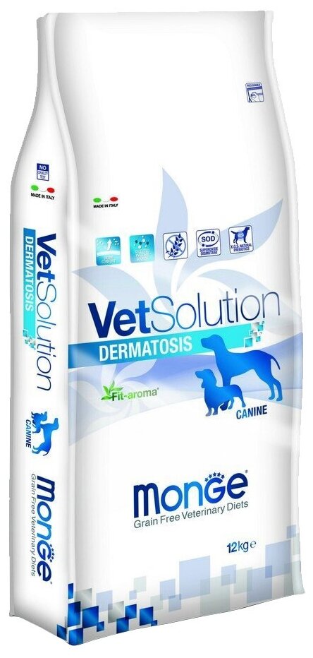 Сухой корм для собак Monge VetSolution Dermatosis, беззерновой 12 кг