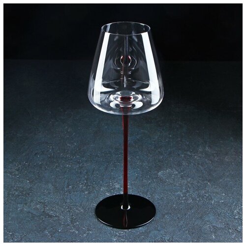 Бокал стеклянный для вина Magistro «Идеал», 550 мл, 10×27,5 см, цвет красный
